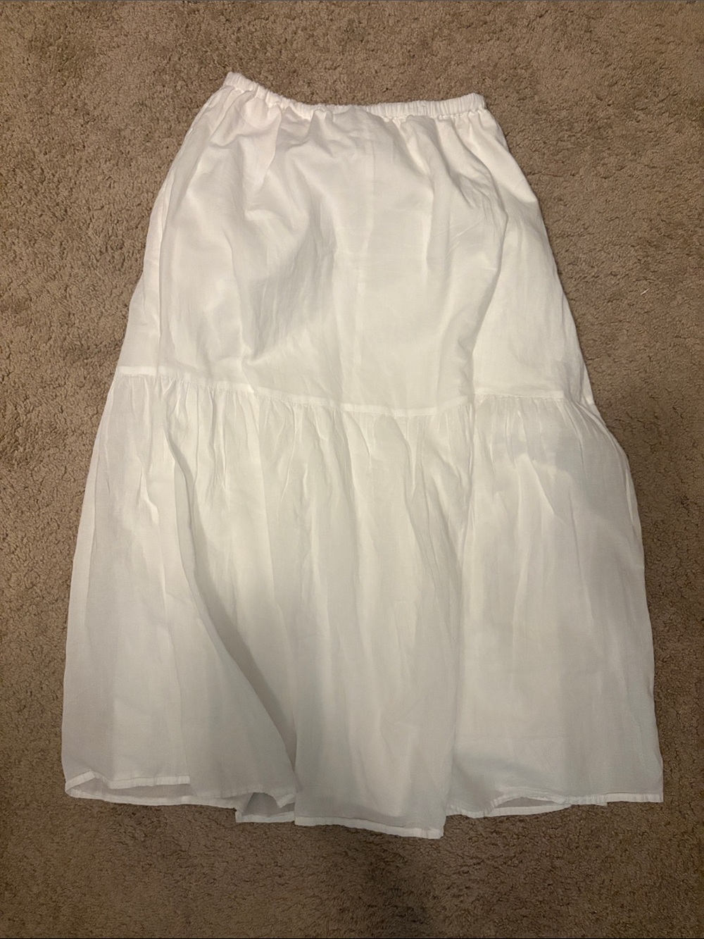 Banana Republic Factory White Tiered Maxi Skirt